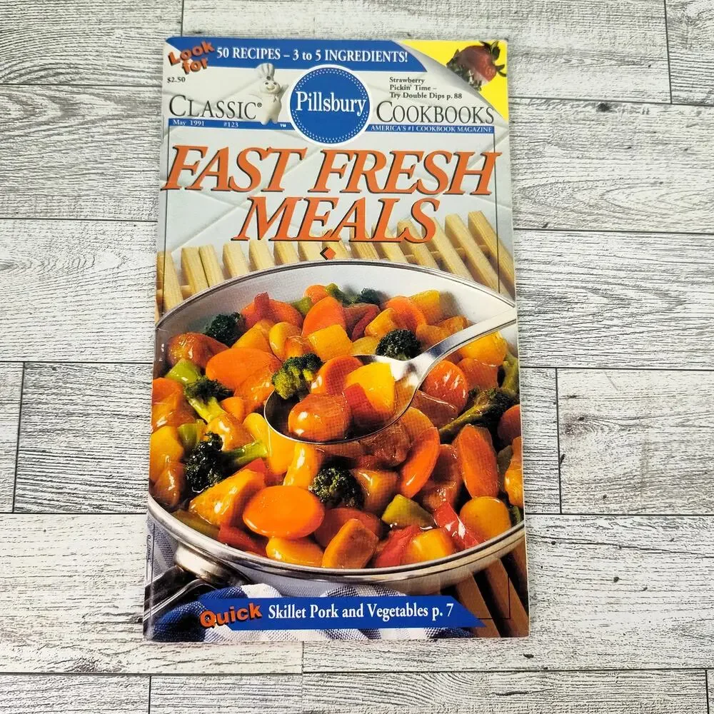 Pillsbury‎ Fast Fresh Meals Classic Cookbook Booklet 1991 Retro Vintage